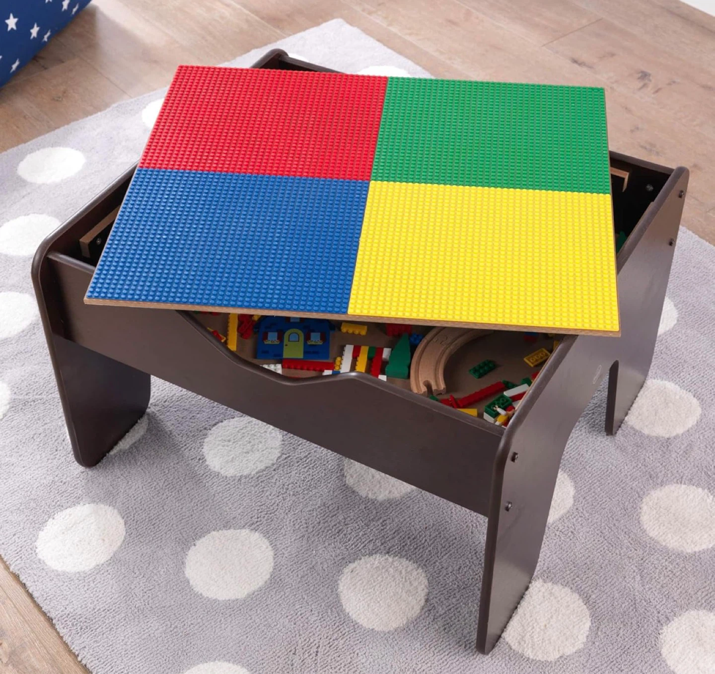 KidKraft 2-in-1 Activity Table, Espresso - photo 2