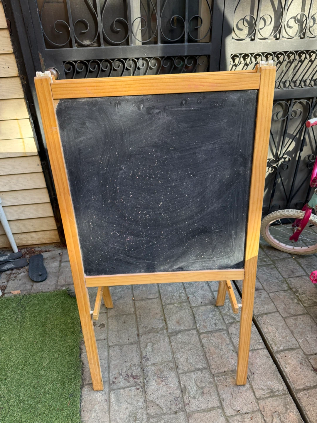 Wooden Double-Sided Easel Whiteboard & Chalkboard - photo 2