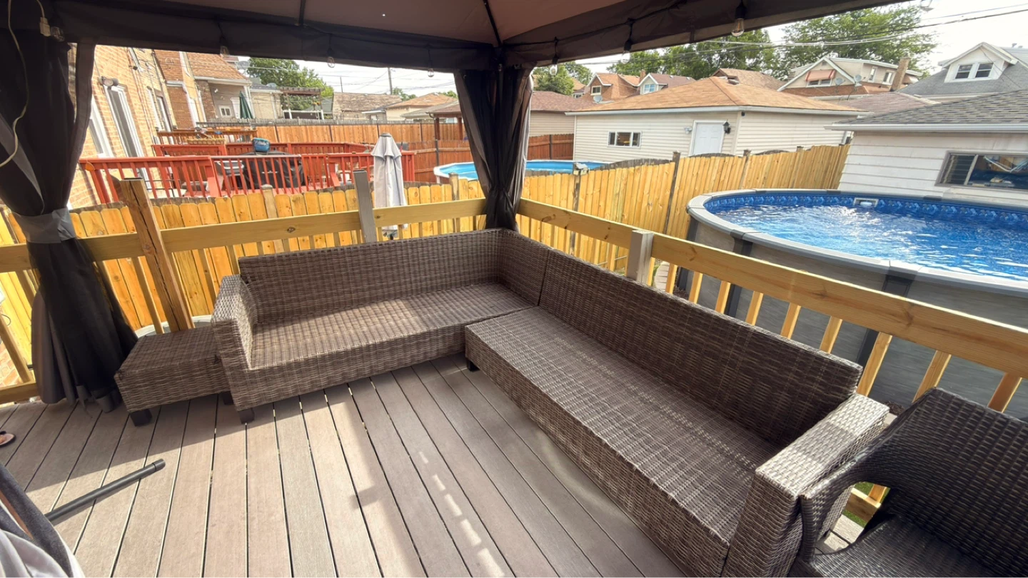 Wicker Sectional Sofa with Ottoman - photo 2