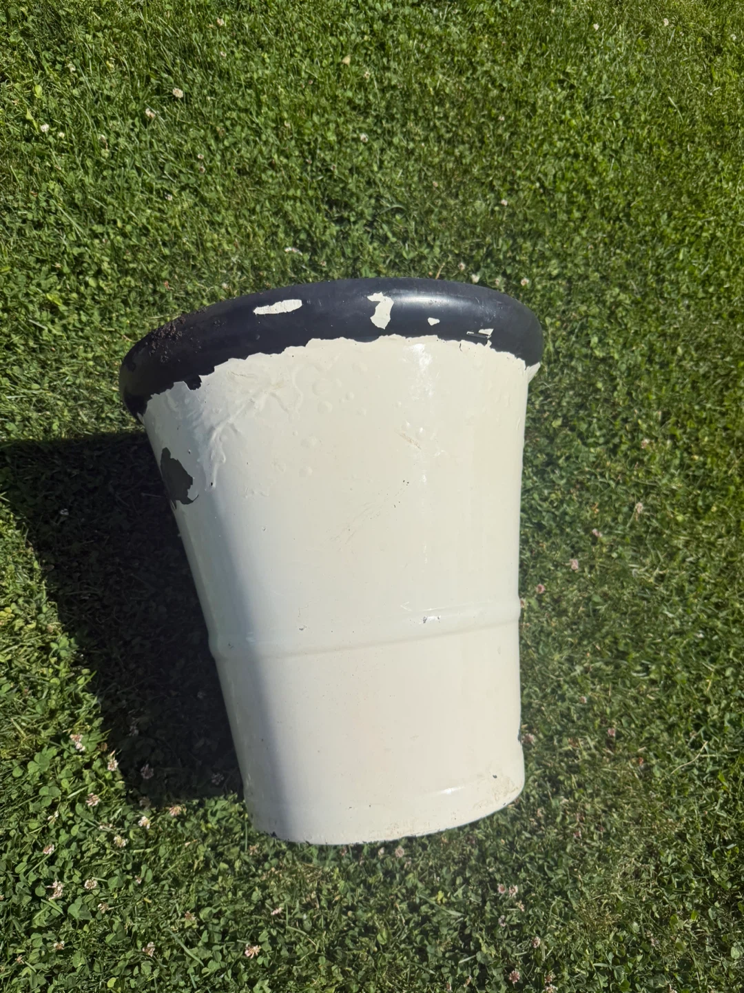 White and Black Tapered Planter Pot - photo 3