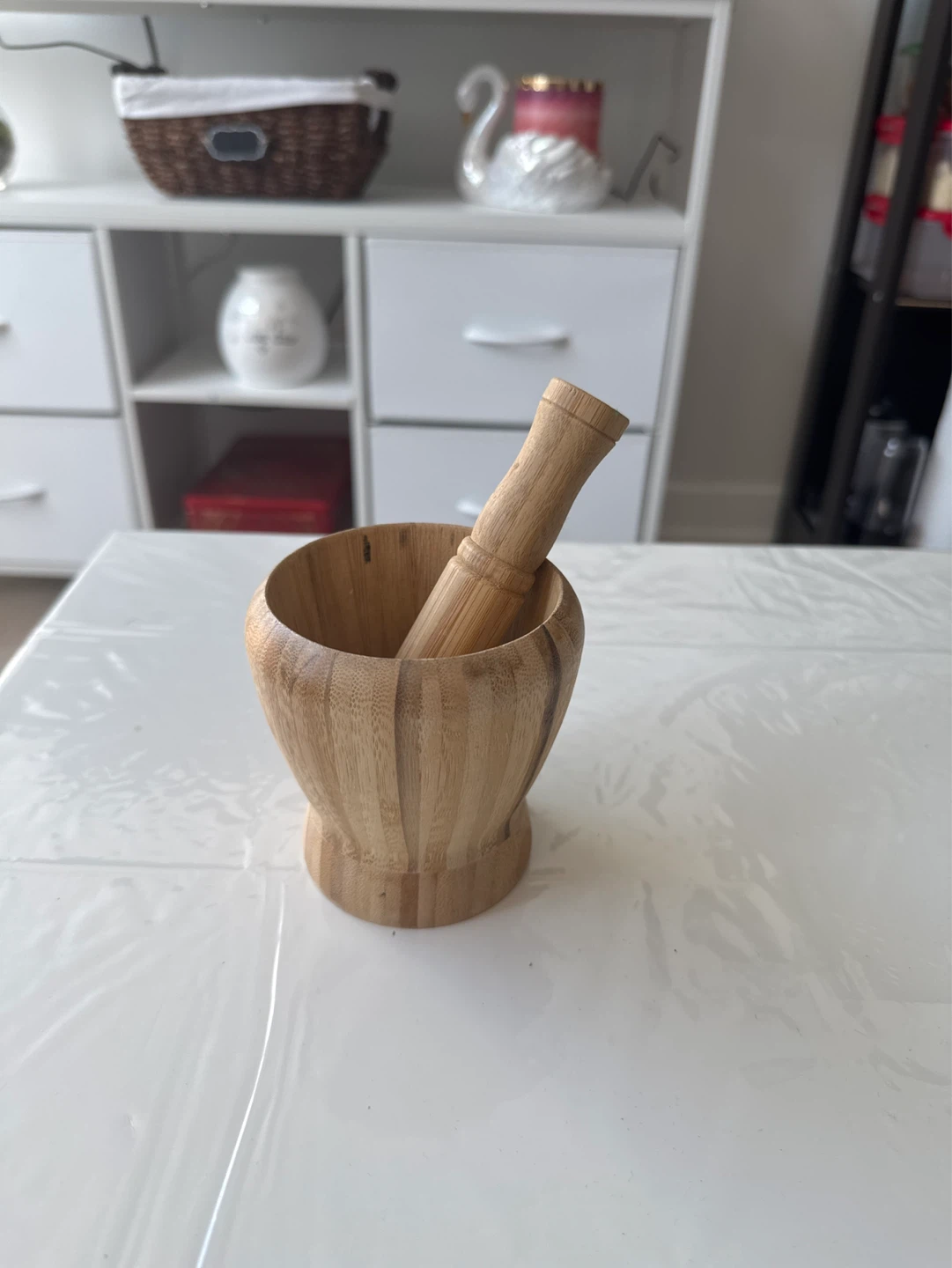 Bamboo Mortar and Pestle Set
