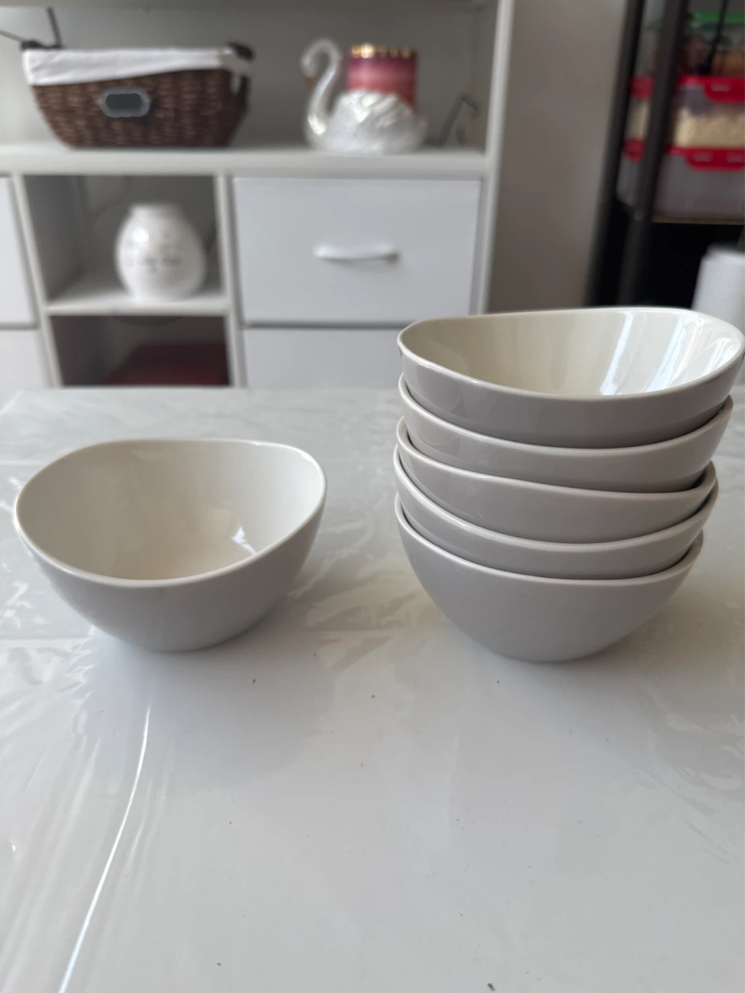 Set of 6 Grey Bowls