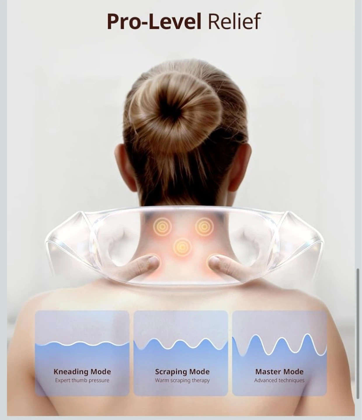 New ibreo Shiatsu Neck and Back Massager with Heat, Cordless - photo 4