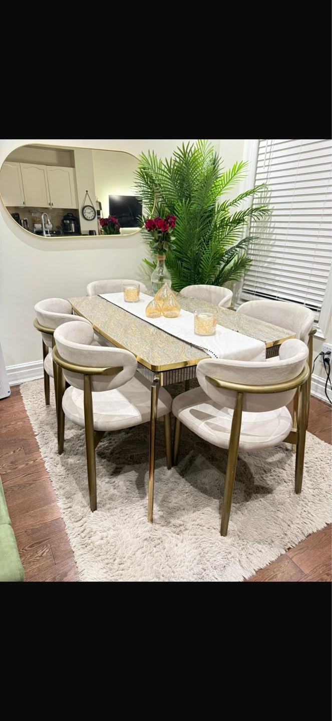 Dining Set with 6 Chairs and Table