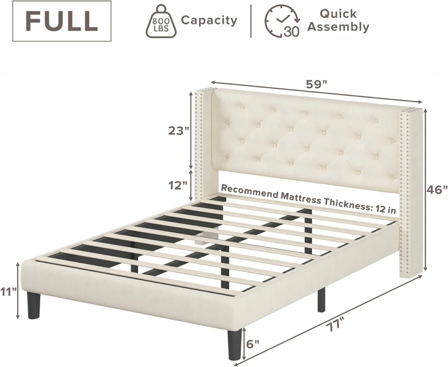 New bed frame in full / double, queen and king.