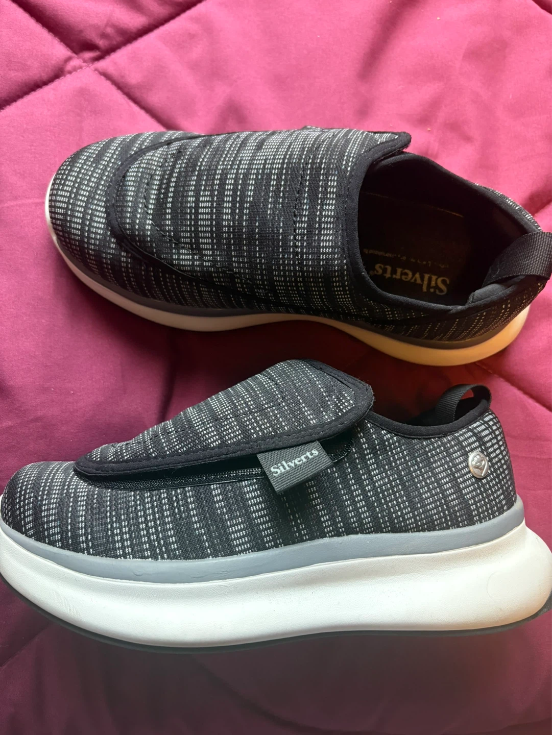 Silverts Comfort Shoes - Black/Grey