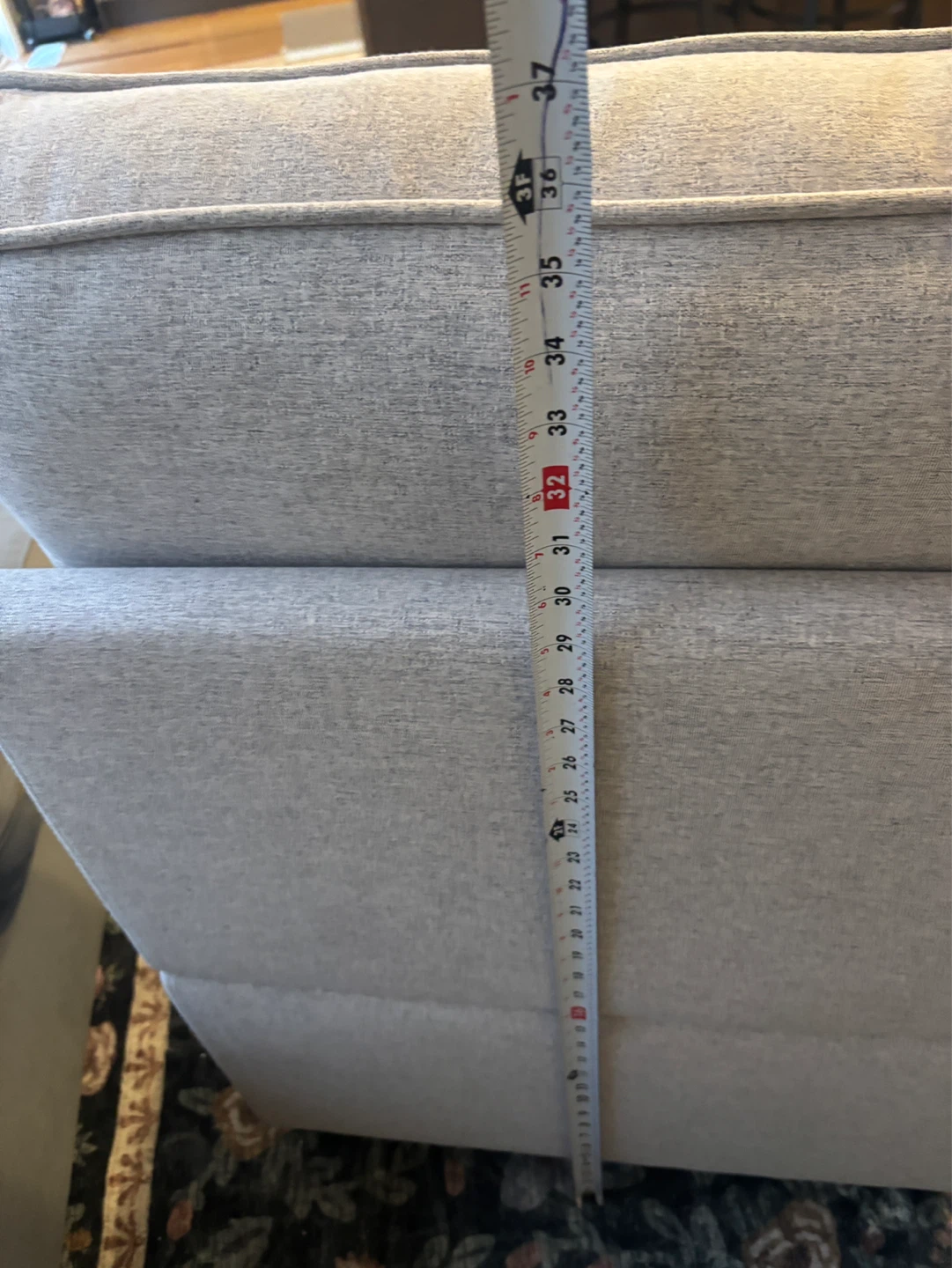 Light Grey Armless Accent Chair- AS IS - photo 5