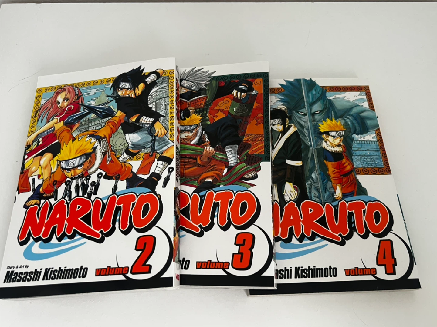 Naruto Manga Volumes 2-4 by Masashi Kishimoto