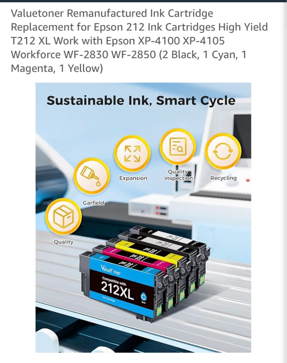 Valuetoner Remanufactured Ink Cartridges for Epson 212XL - photo 4