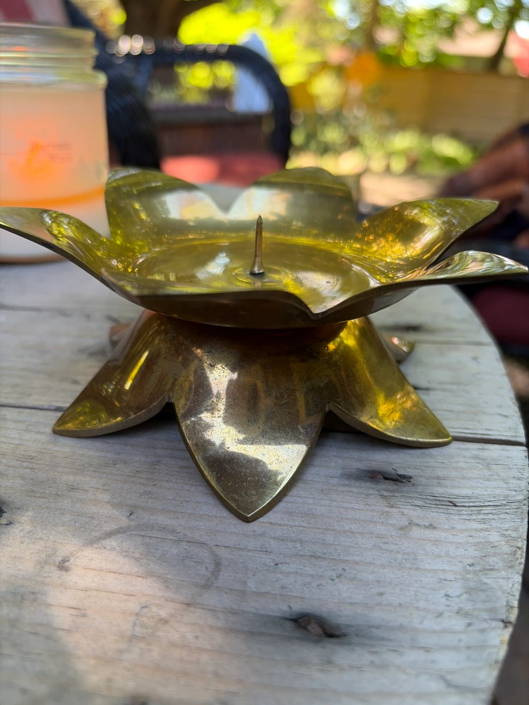 IKEA FENOMEN Candle and Brass Lotus Candle Holder - photo 4