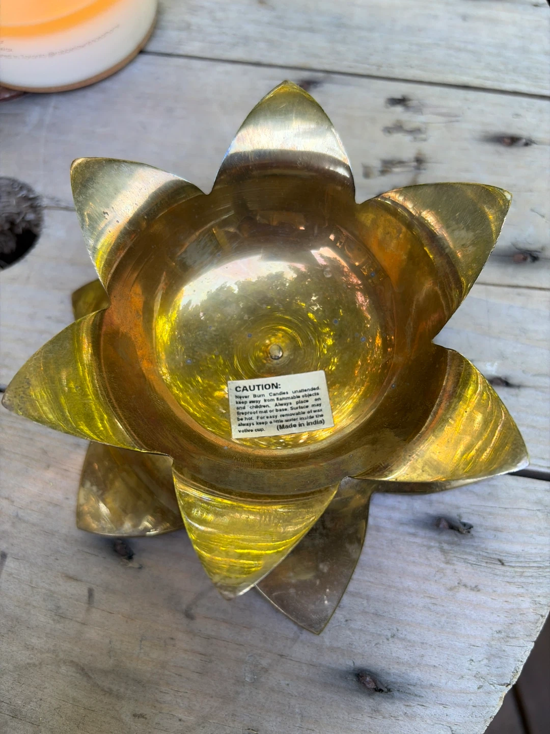 IKEA FENOMEN Candle and Brass Lotus Candle Holder - photo 5