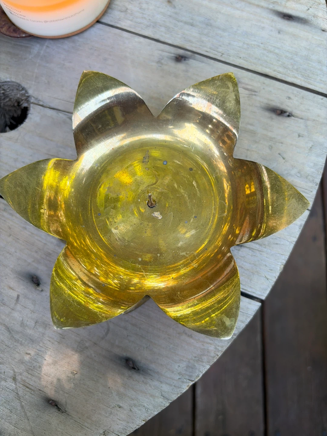 IKEA FENOMEN Candle and Brass Lotus Candle Holder - photo 3