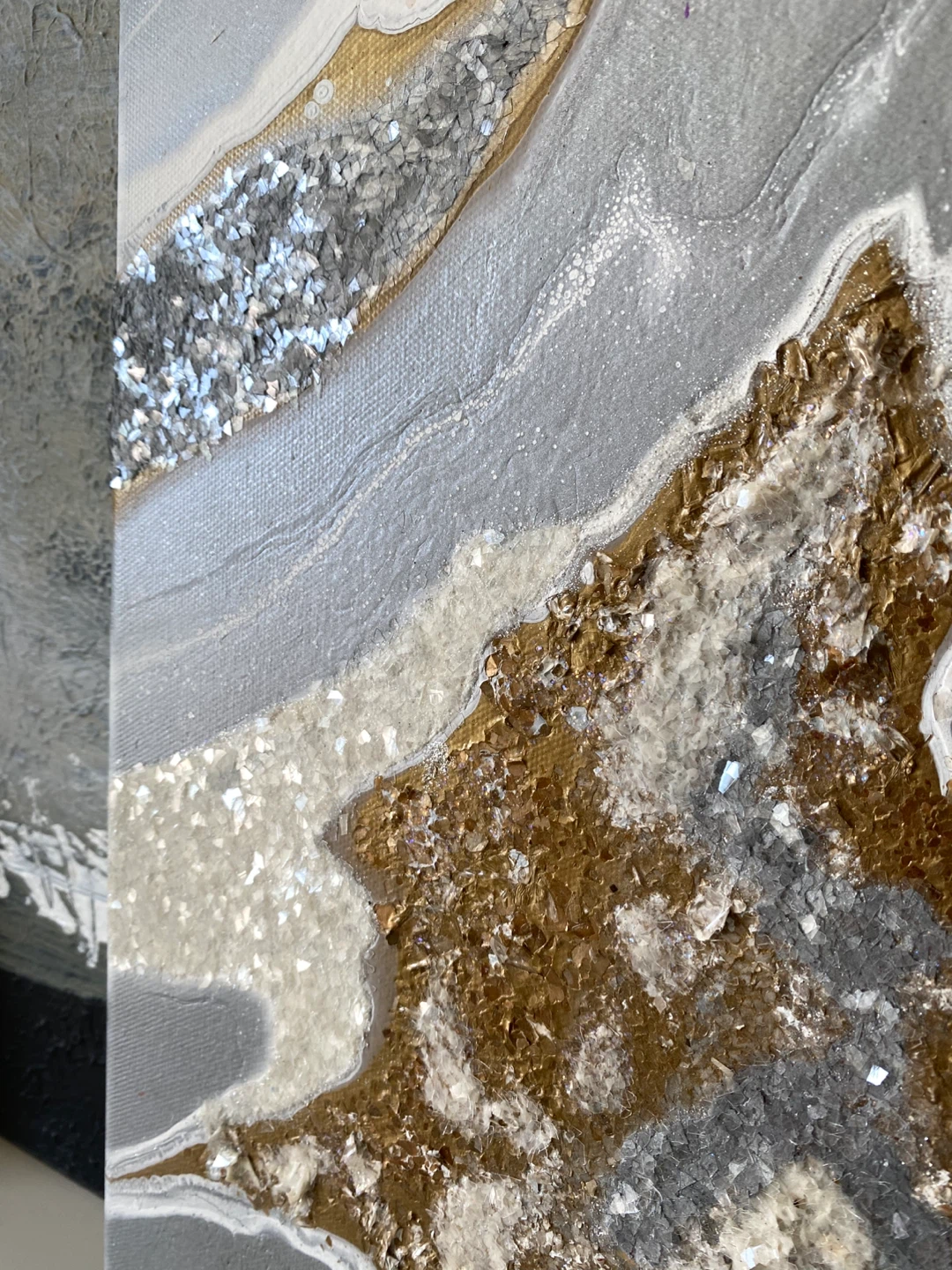 Today only! Geode Abstract diamond glass Canvas Wall Art - photo 5