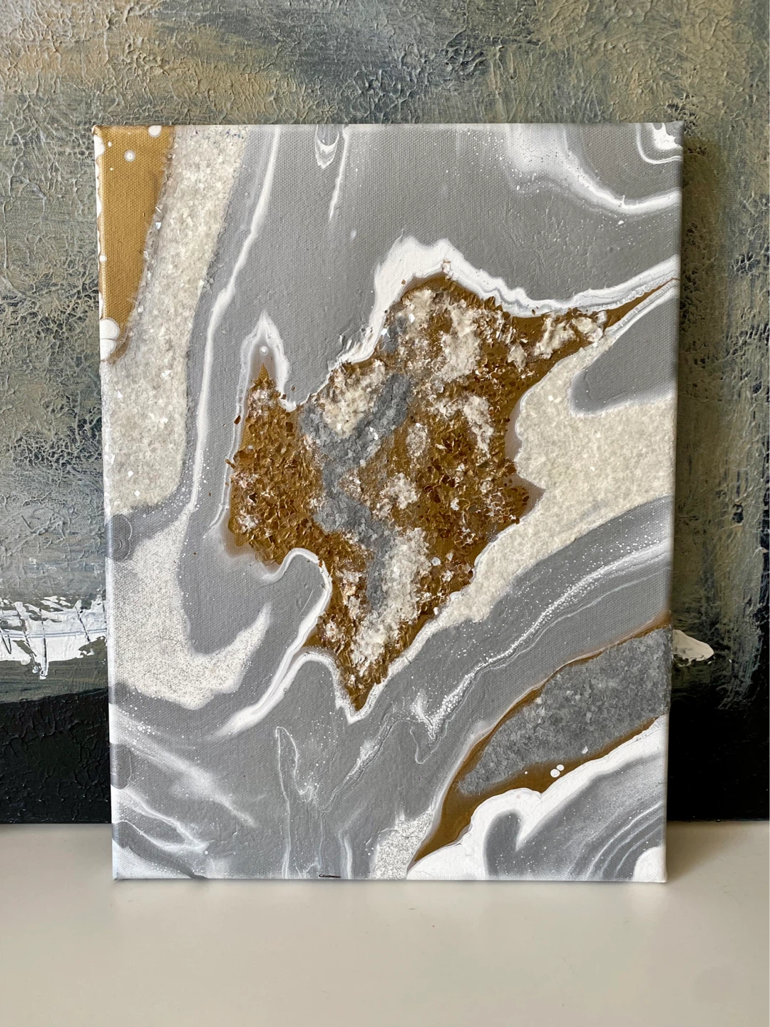 Today only! Geode Abstract diamond glass Canvas Wall Art - photo 3