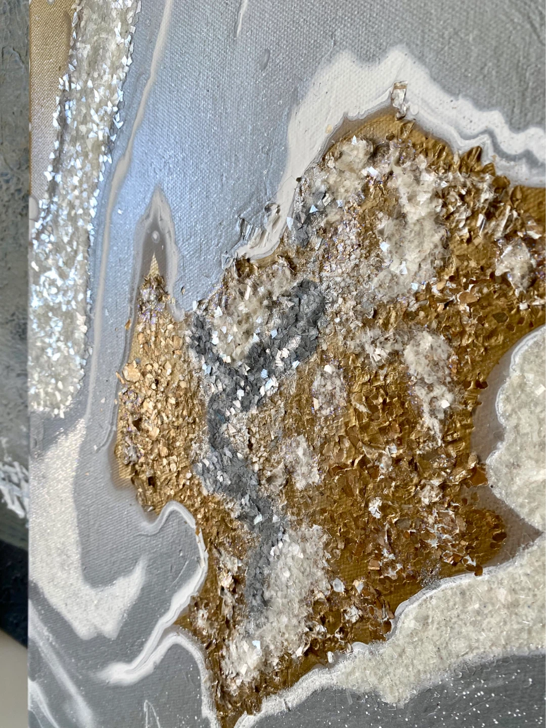 Today only! Geode Abstract diamond glass Canvas Wall Art - photo 4
