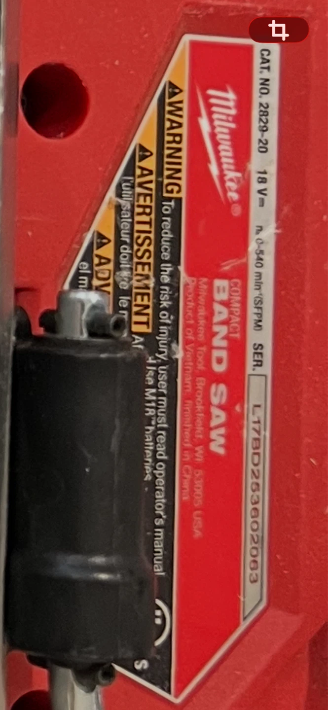 Milwaukee M18 Fuel bandsaw - photo 3
