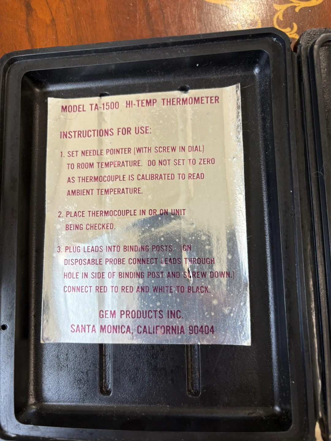 Vintage Gemline TA-1500 Hi-Temperature Thermometer - photo 2