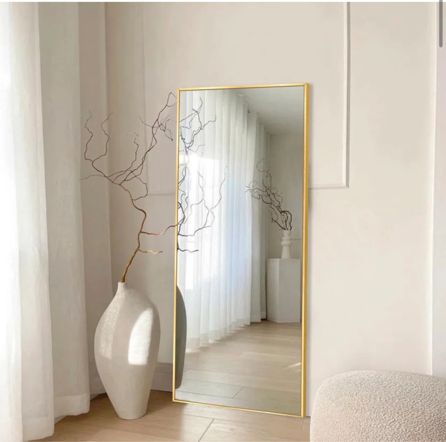 Tall Gold Framed Mirror