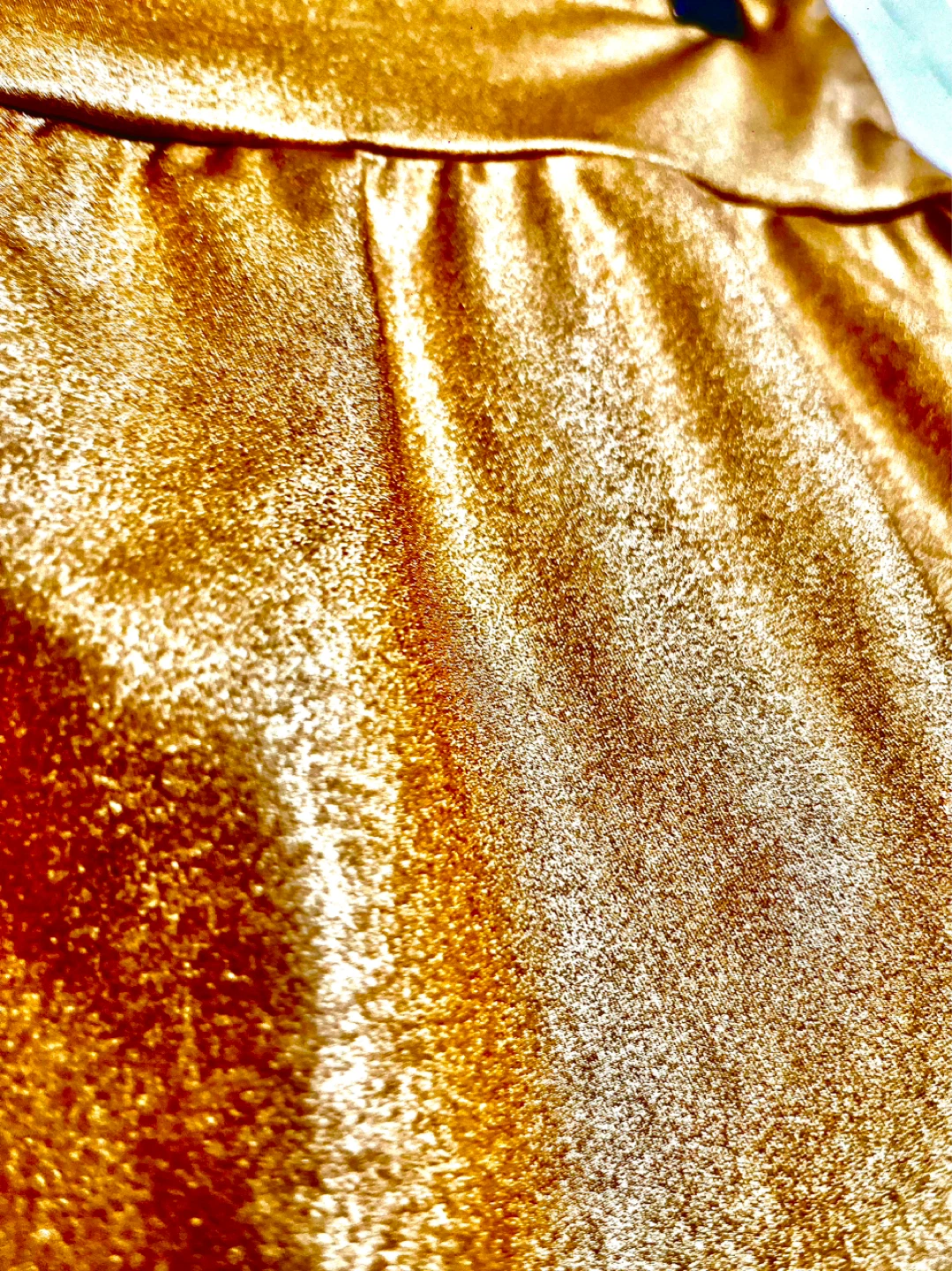 American Apparel Gold Metallic stretchy mini-skirt Size S - photo 3