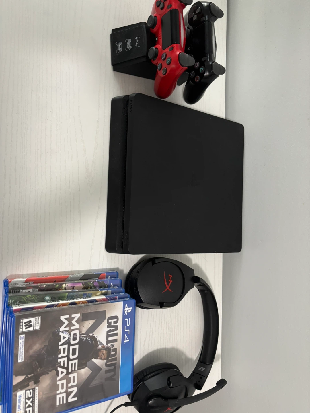 PS4 Slim 1TB Bundle w/ 2 Controllers, Dock, Headset & Games - photo 2