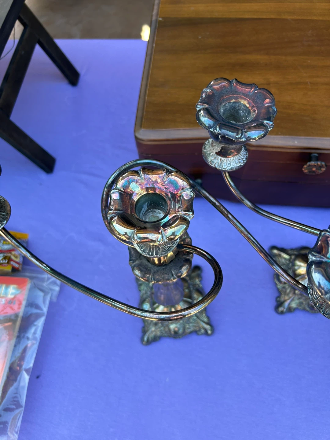Silver-plated antique Candelabras - photo 2