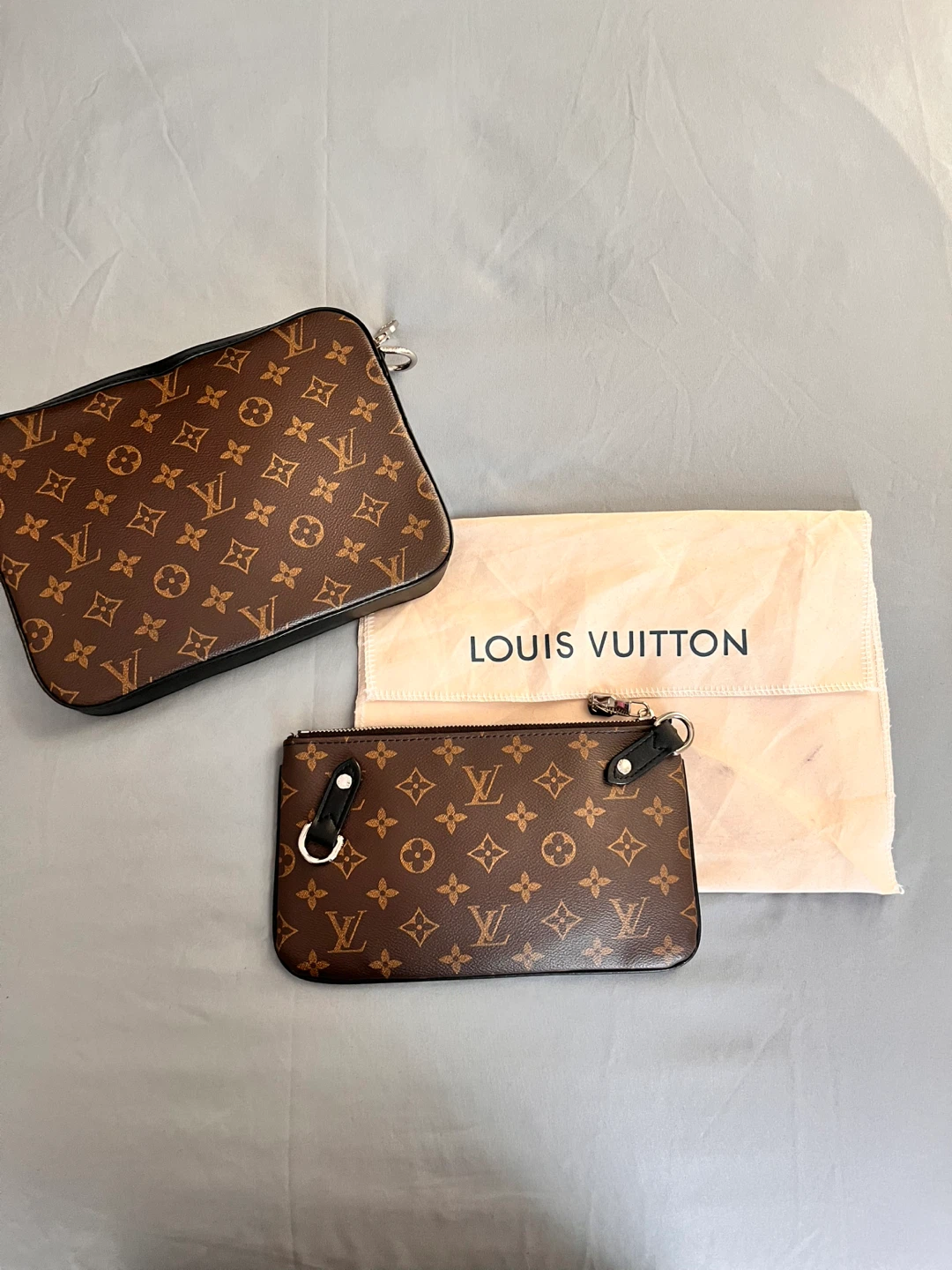 Louis Vuitton Monogram Pouch Set with Strap - photo 2