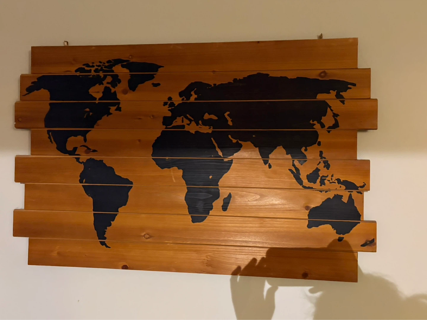 Wooden World Map Wall Art