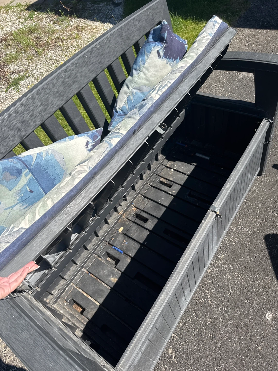 Outdoor Storage Bench with Cushions - photo 3