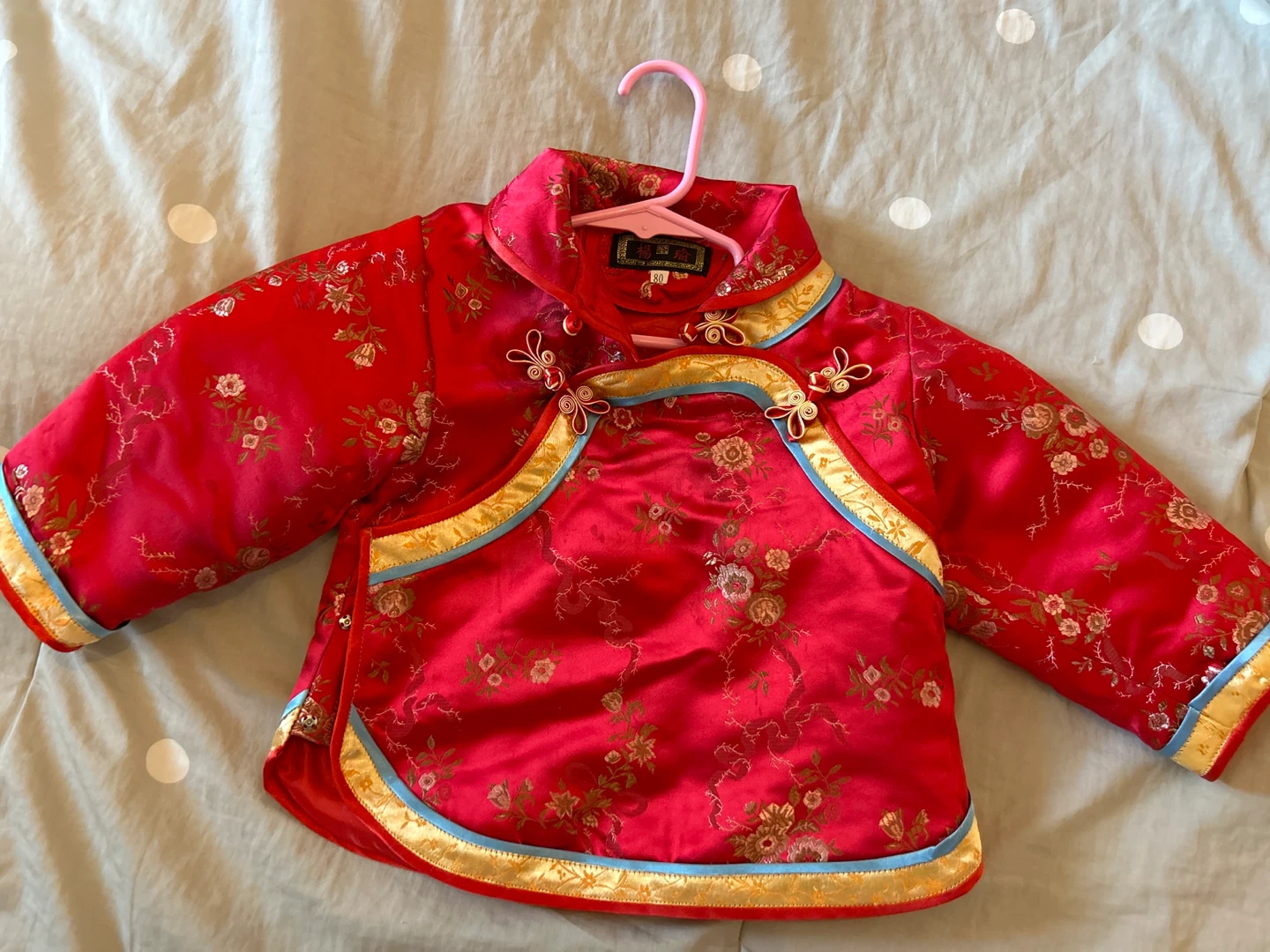 Red Floral Baby Jacket (size 80)
