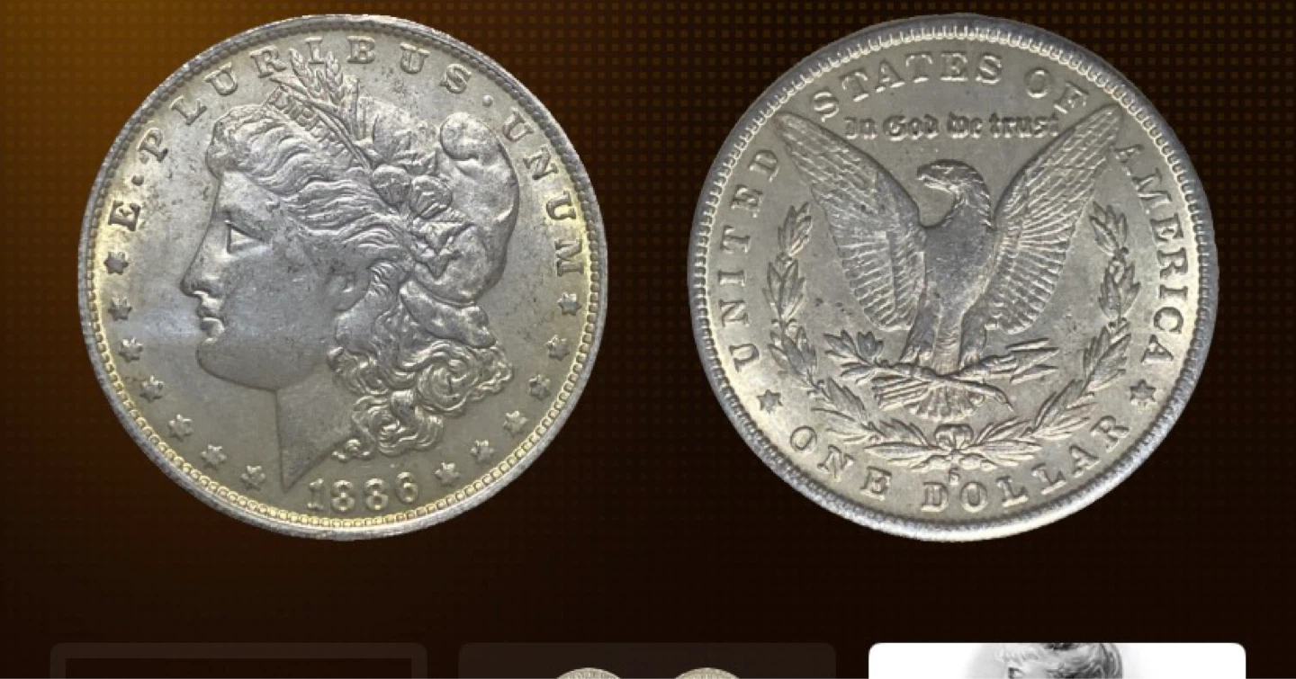 USA Morgan Dollar Coin - 1886-S