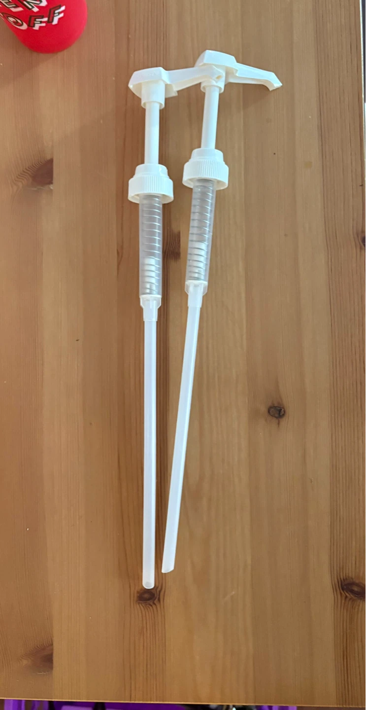 Two Coffee Syrup Dispenser Pumps