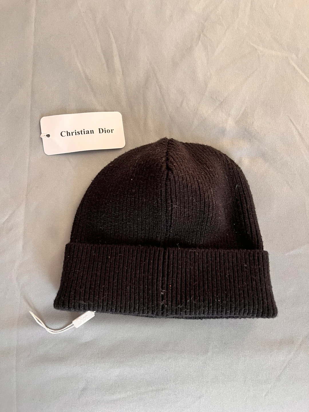 Christian Dior Black Wool Knit Beanie Hat - photo 2