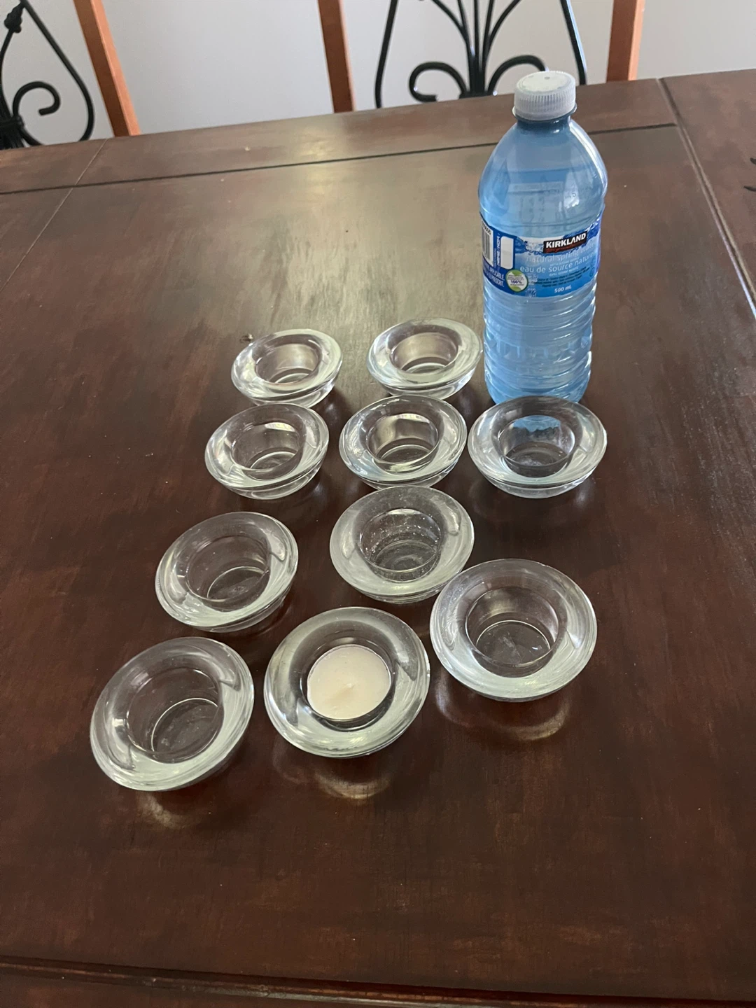 Set of 10 Clear Glass tealight candle Holders - photo 4