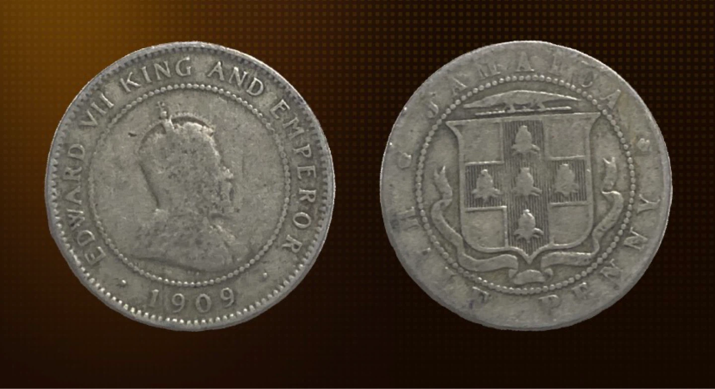 1909 King Edward VII Jamaican Coin