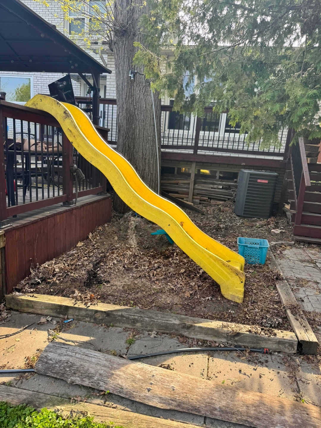Yellow Wavy Playground Slide