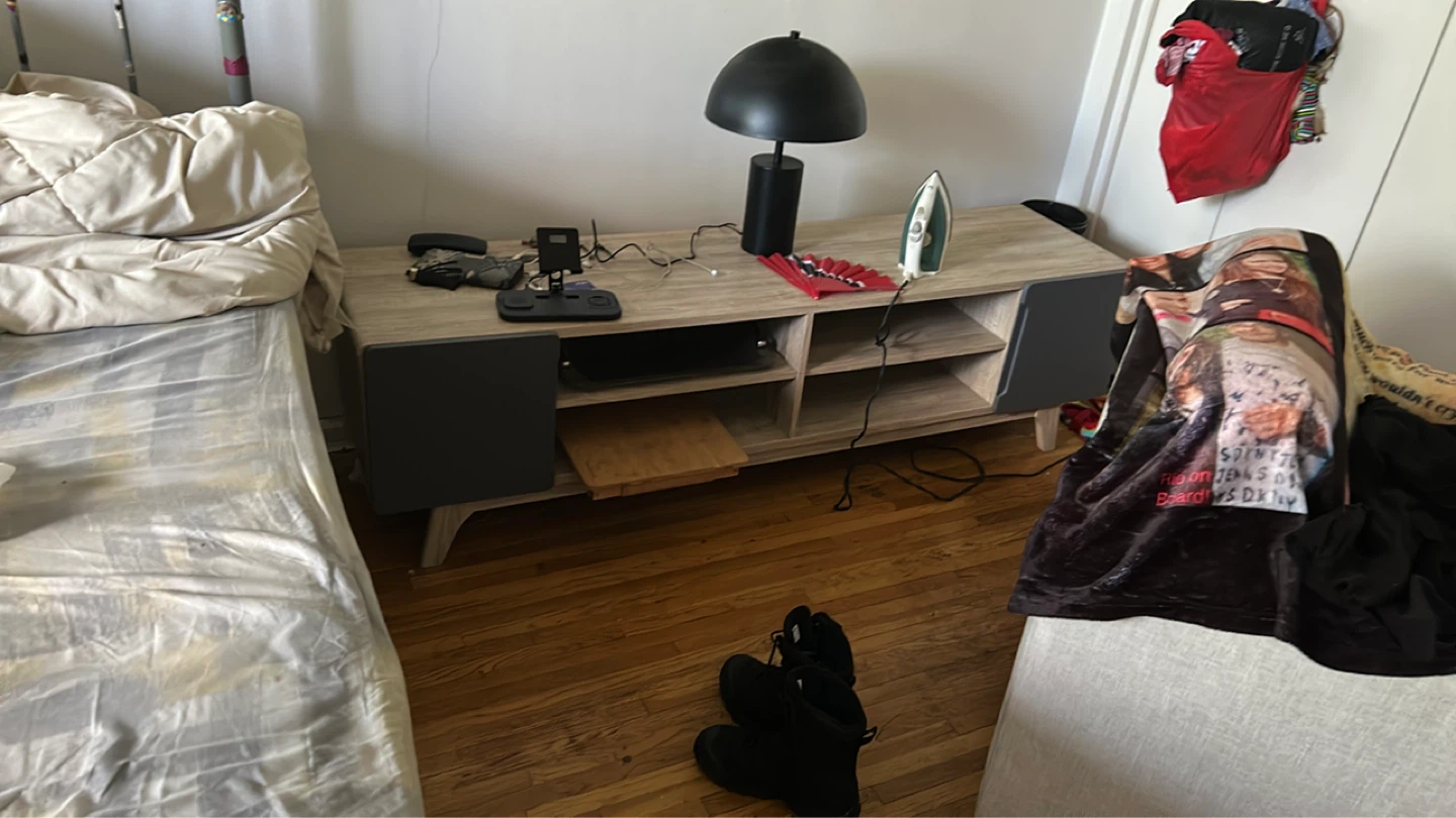 Modern Wood Entertainment TV Stand - photo 2