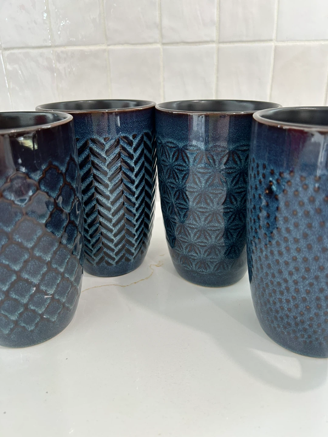 Laurie Gates Blue Patterned Mugs - Set of 4 - photo 2