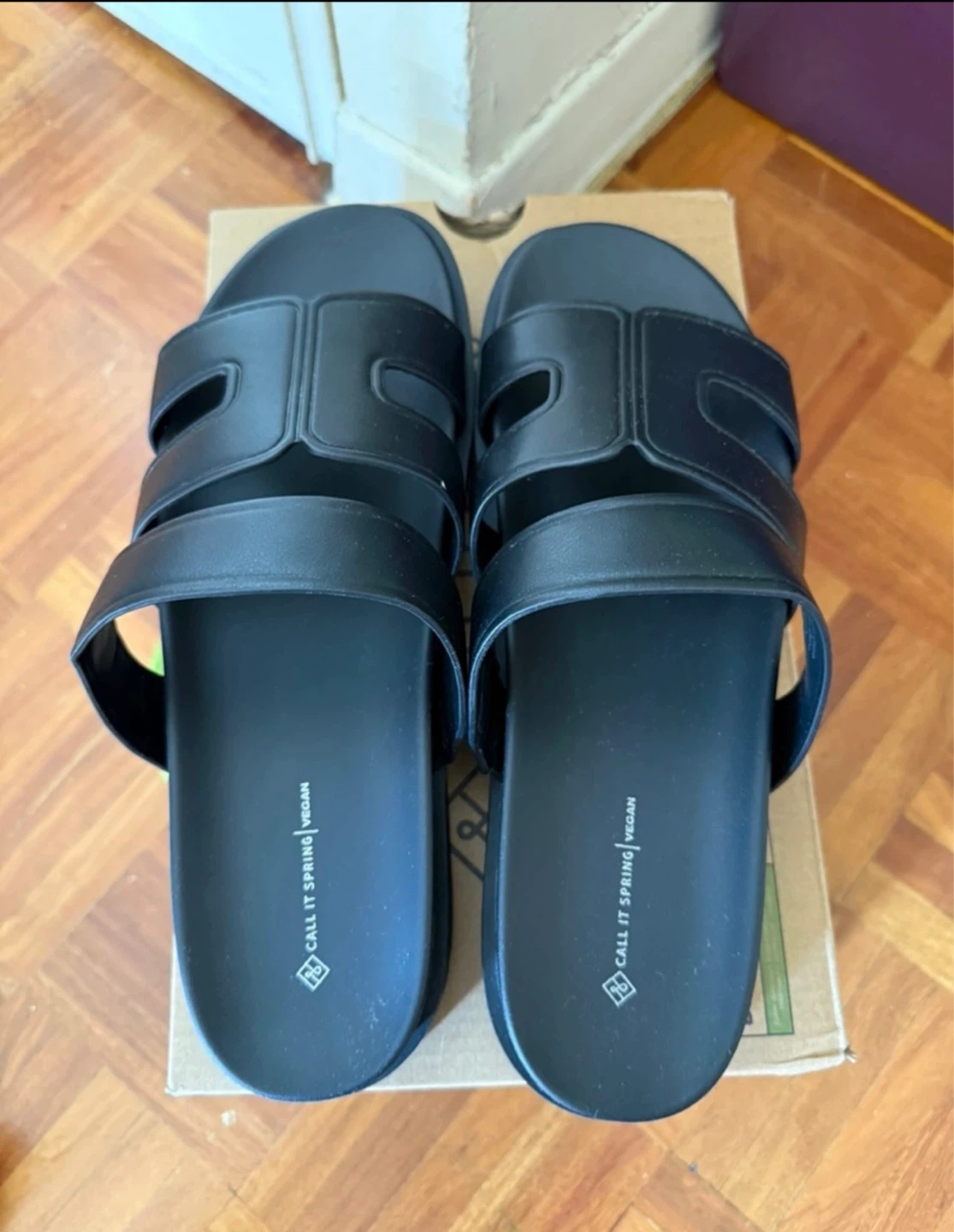 Call It Spring Black Slides - Size 10 (Never Used) - photo 3