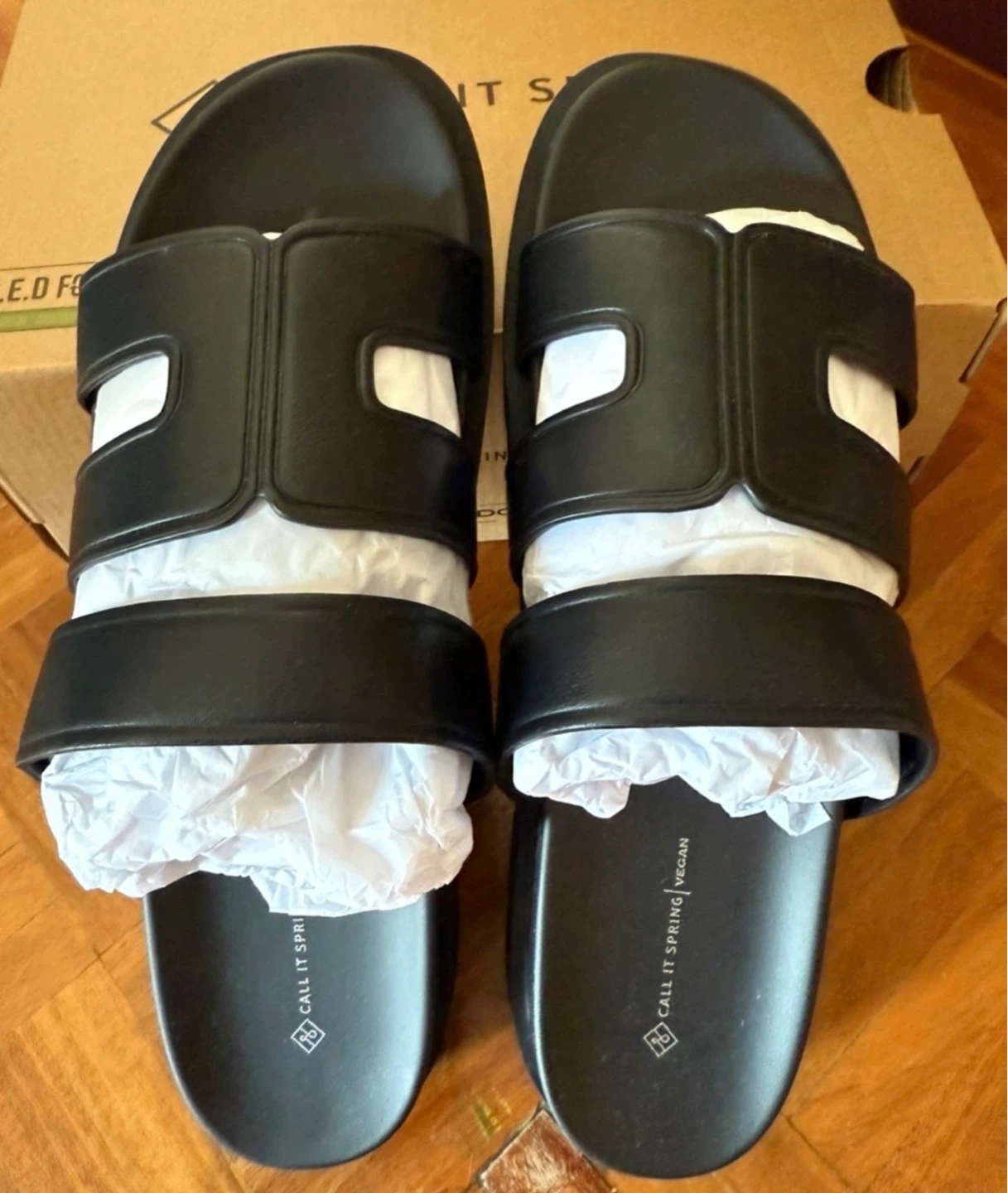 Call It Spring Black Slides - Size 10 (Never Used) - photo 4