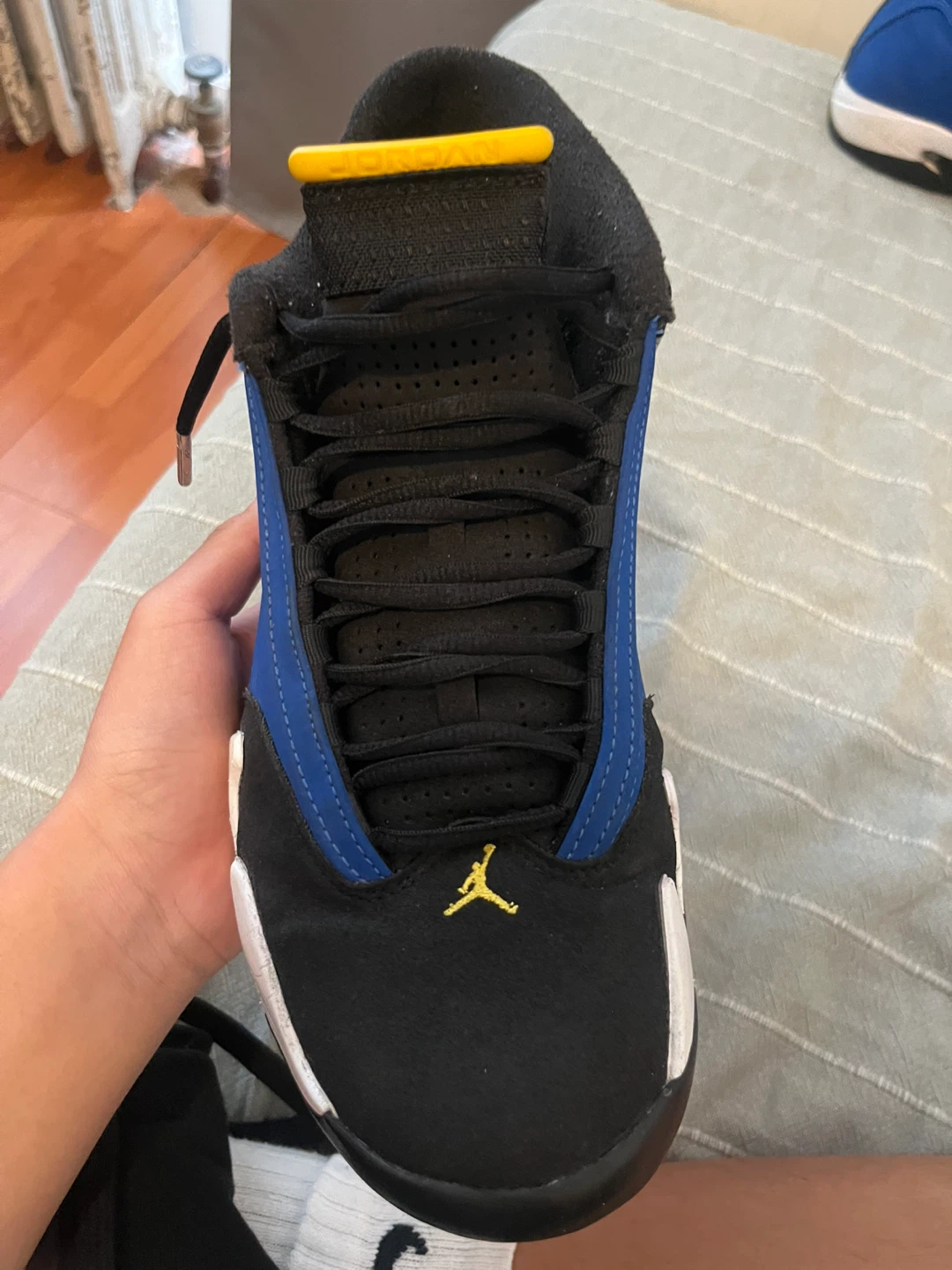 Jordan 14 Shoes Blue and Black - photo 3