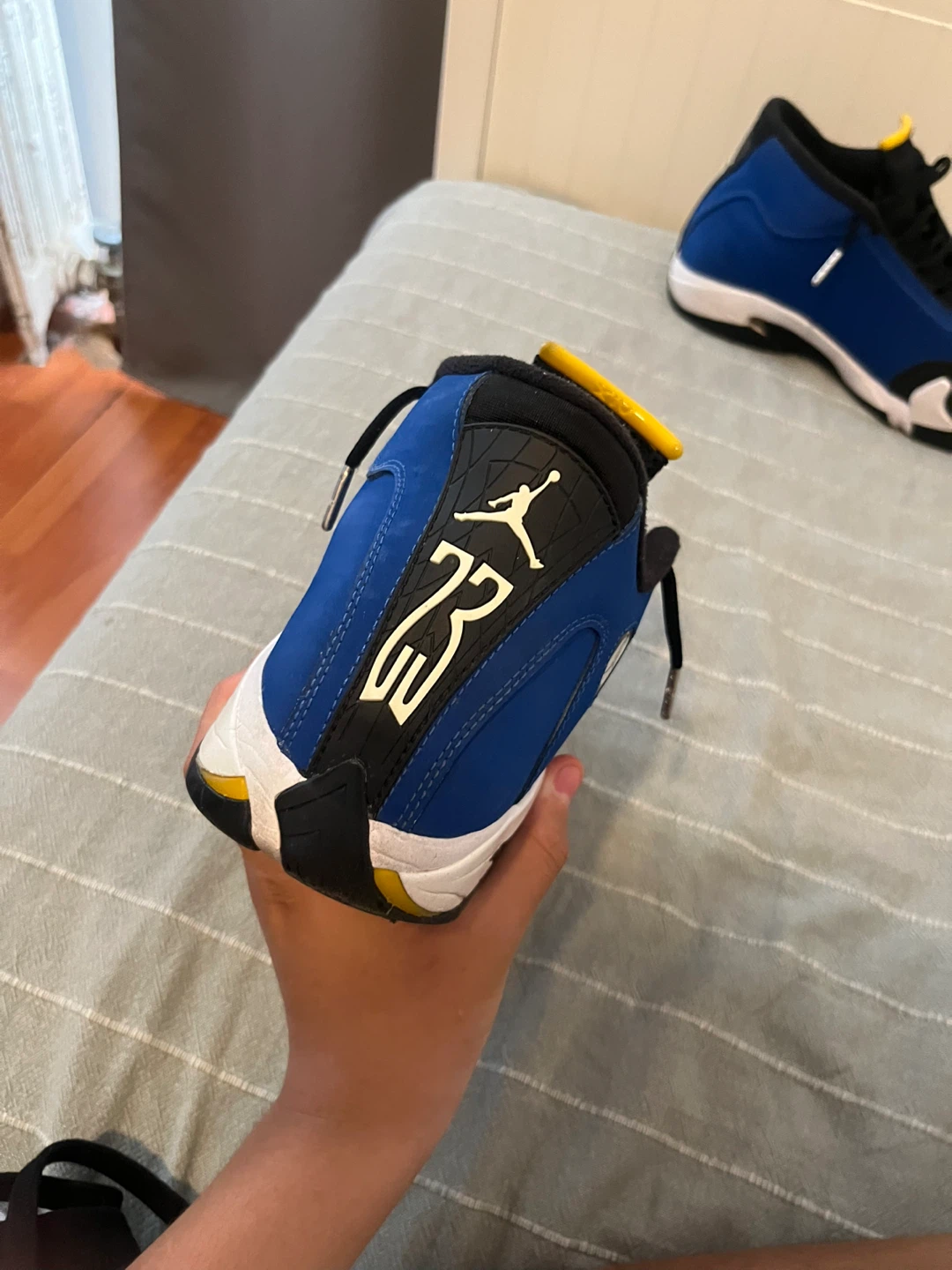 Jordan 14 Shoes Blue and Black - photo 4