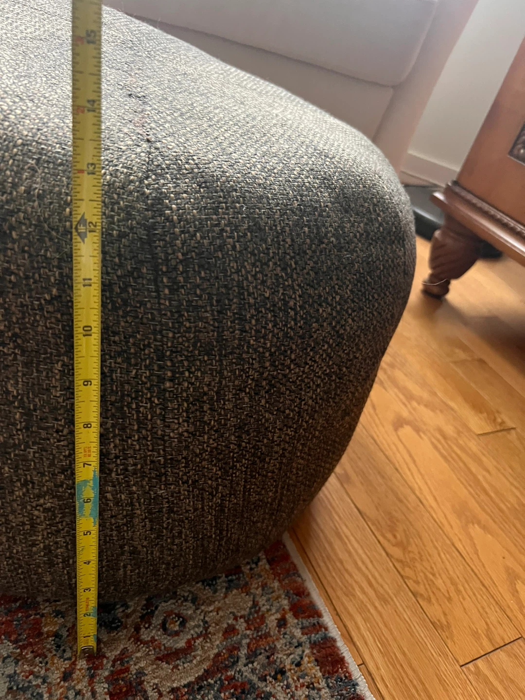 Brown Round Ottoman Footrest (Pouf) - photo 3