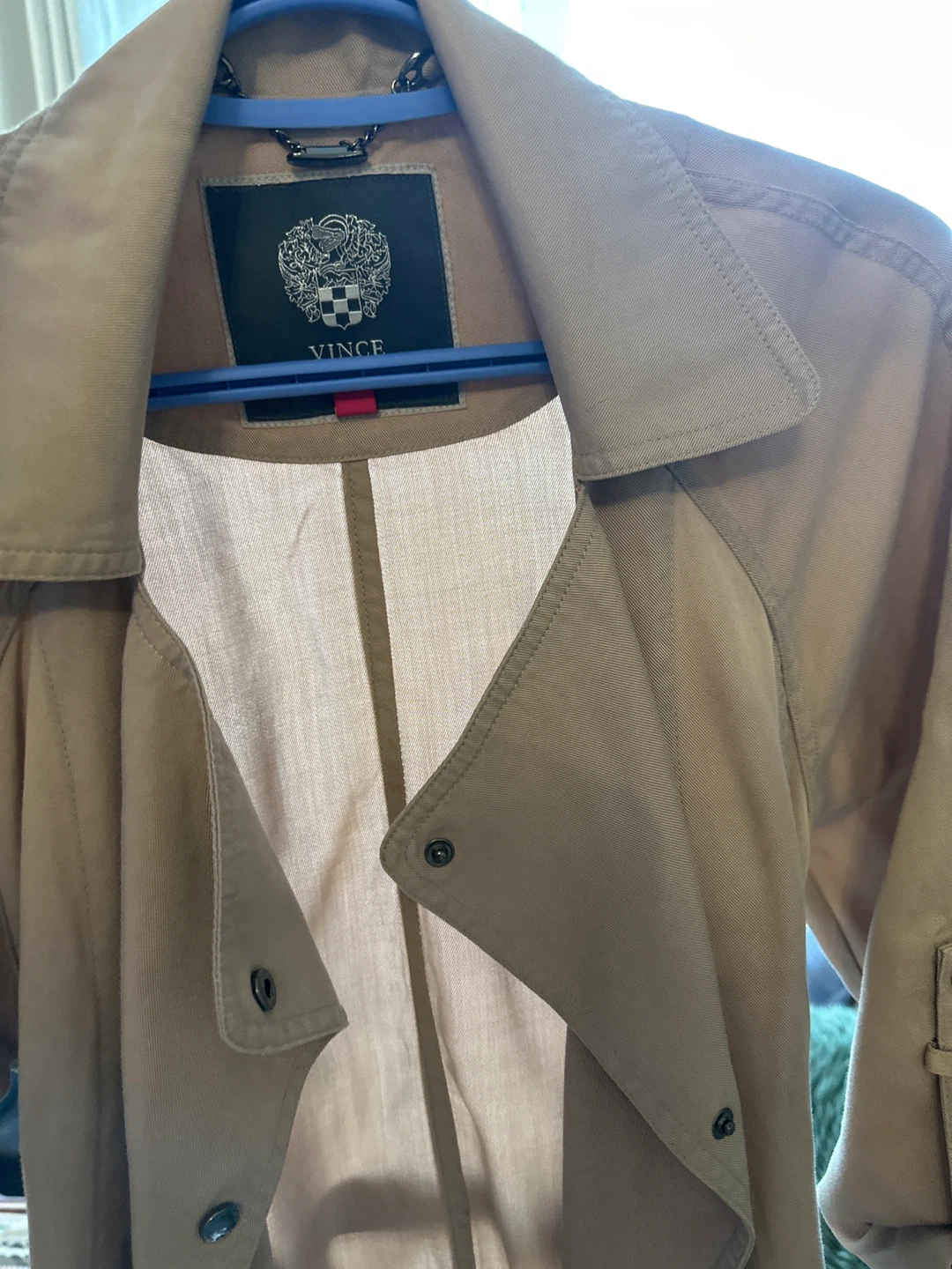 Vince Camuto Tan Double-Breasted Trench Coat - photo 2