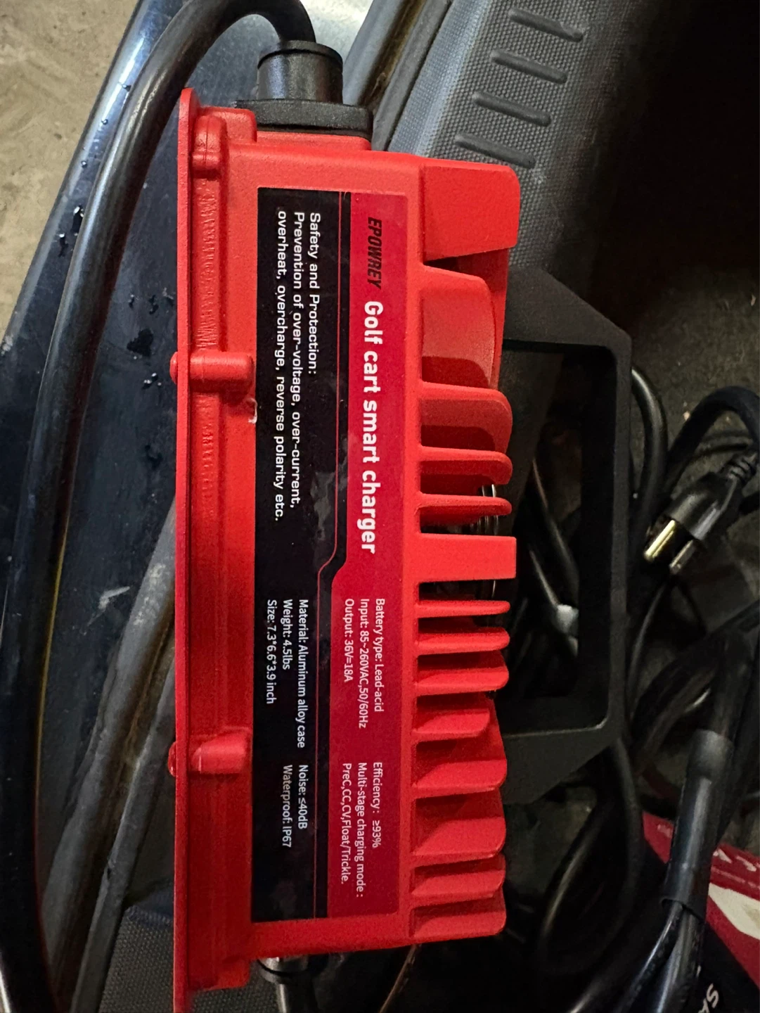 EPOWERET 36V 18A Golf Cart Smart Battery Charger