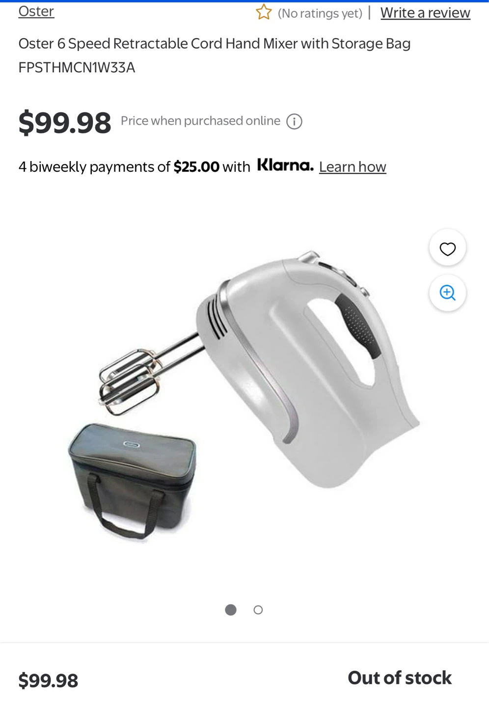 Oster 6 Speed Retractable Cord Hand Mixer with Storage Bag - photo 4