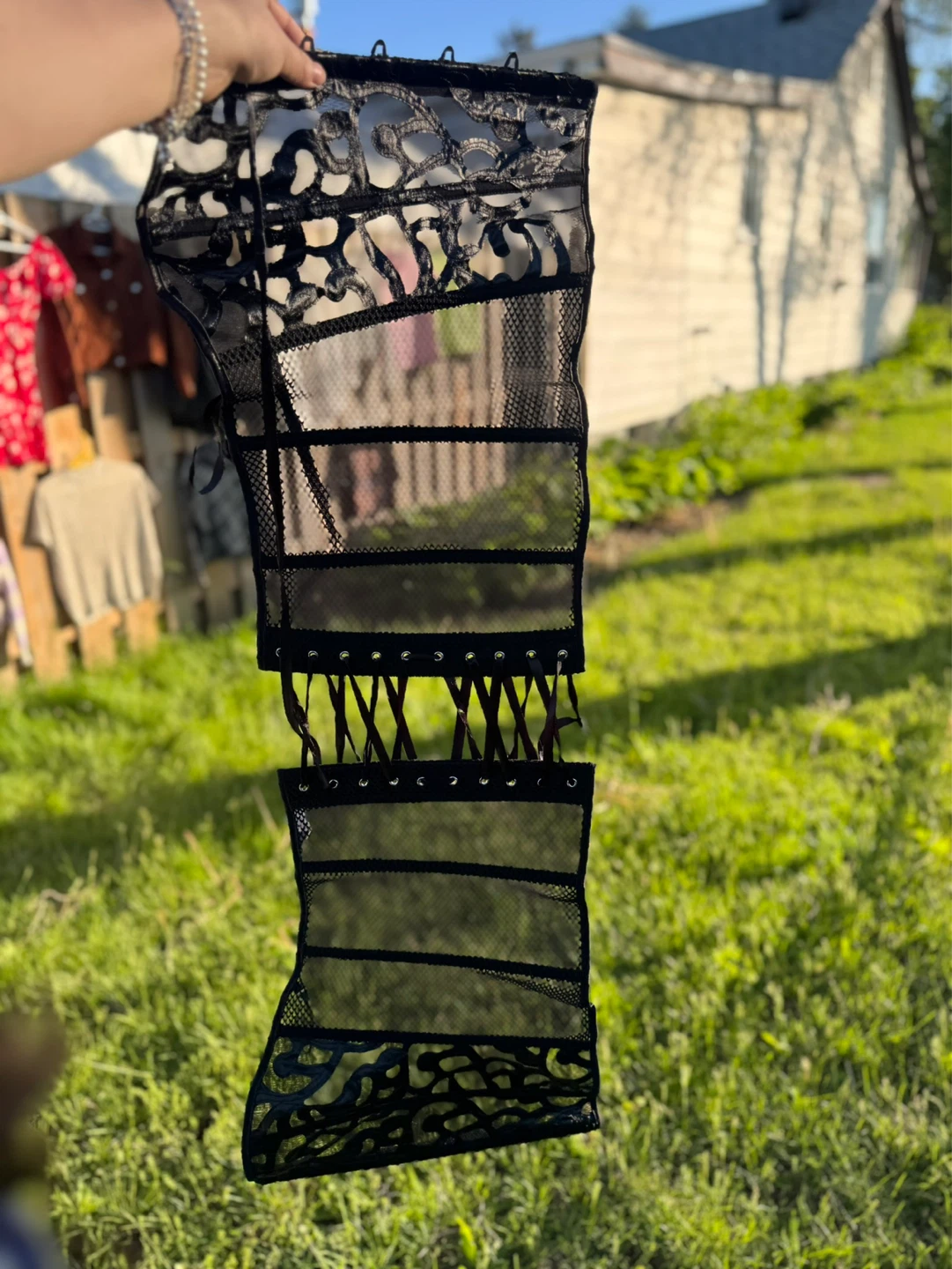 Black Lace Mesh Corset