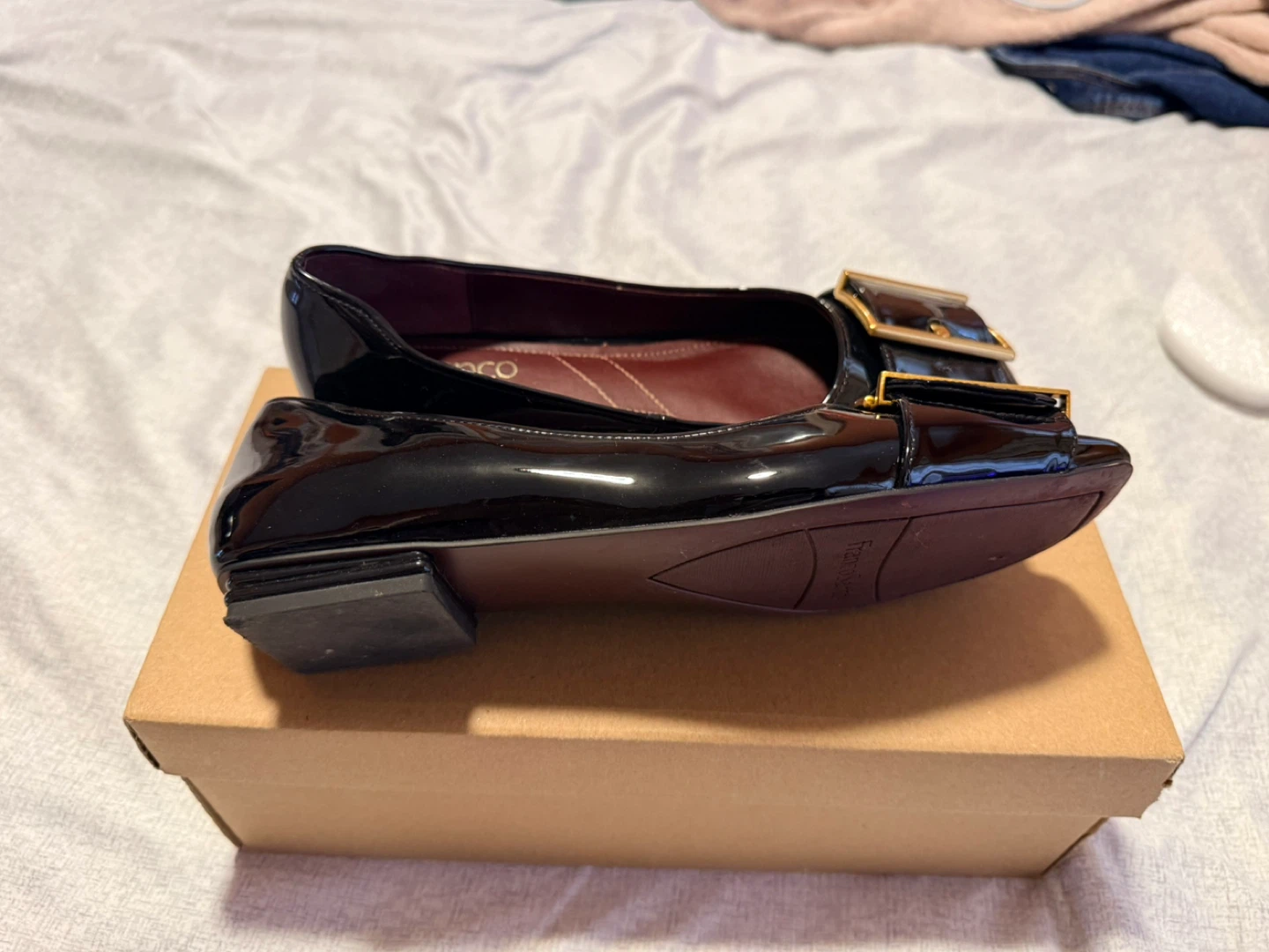 Franco Sarto Black Patent Buckle Flats - photo 3