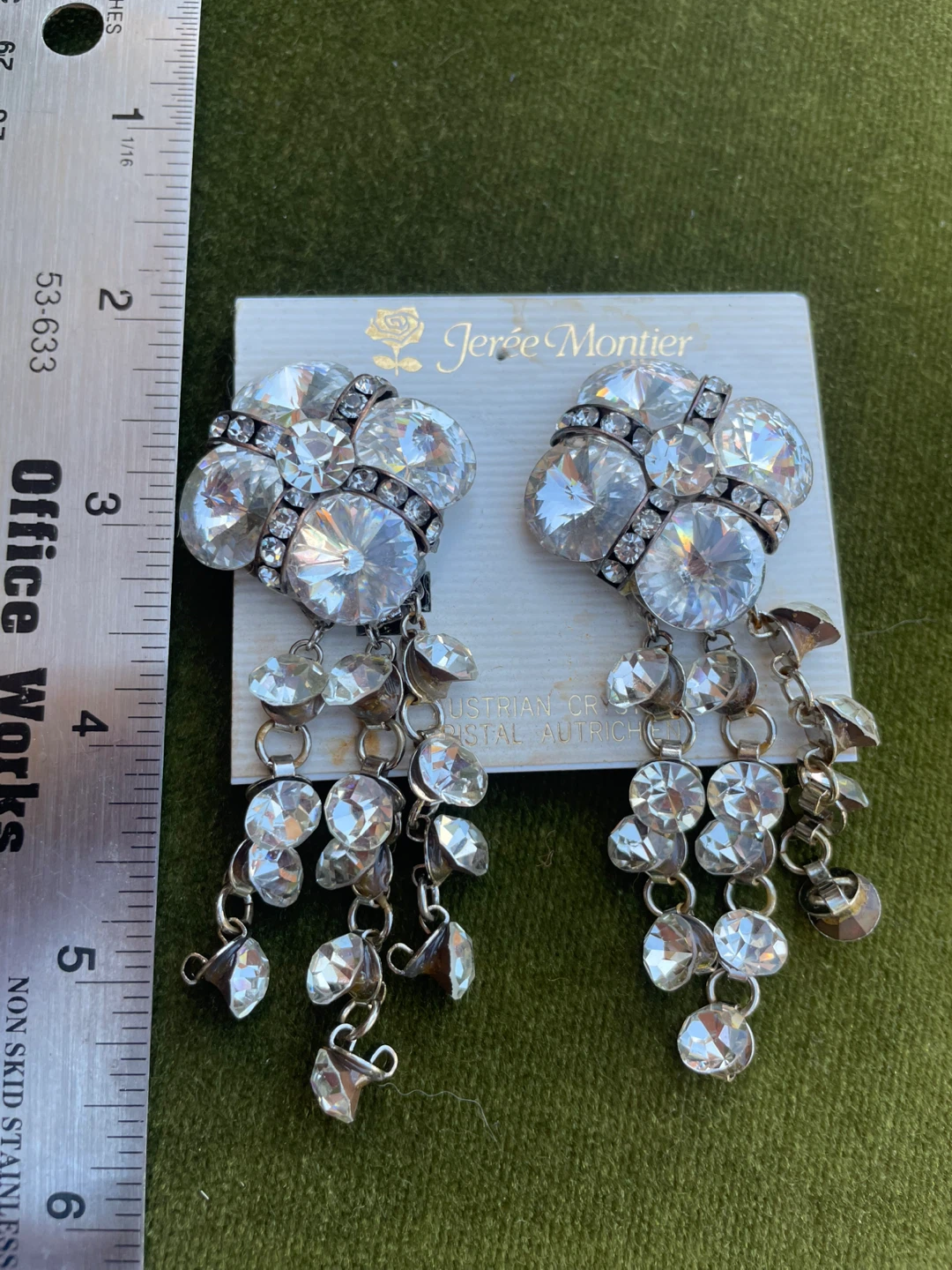 Jeree Montier Crystal Chandelier Earrings
