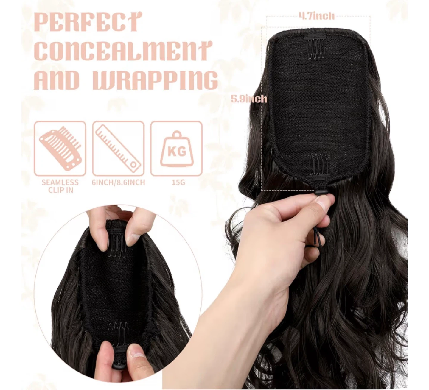 Wavy Clip-In Ponytail Extension - photo 3