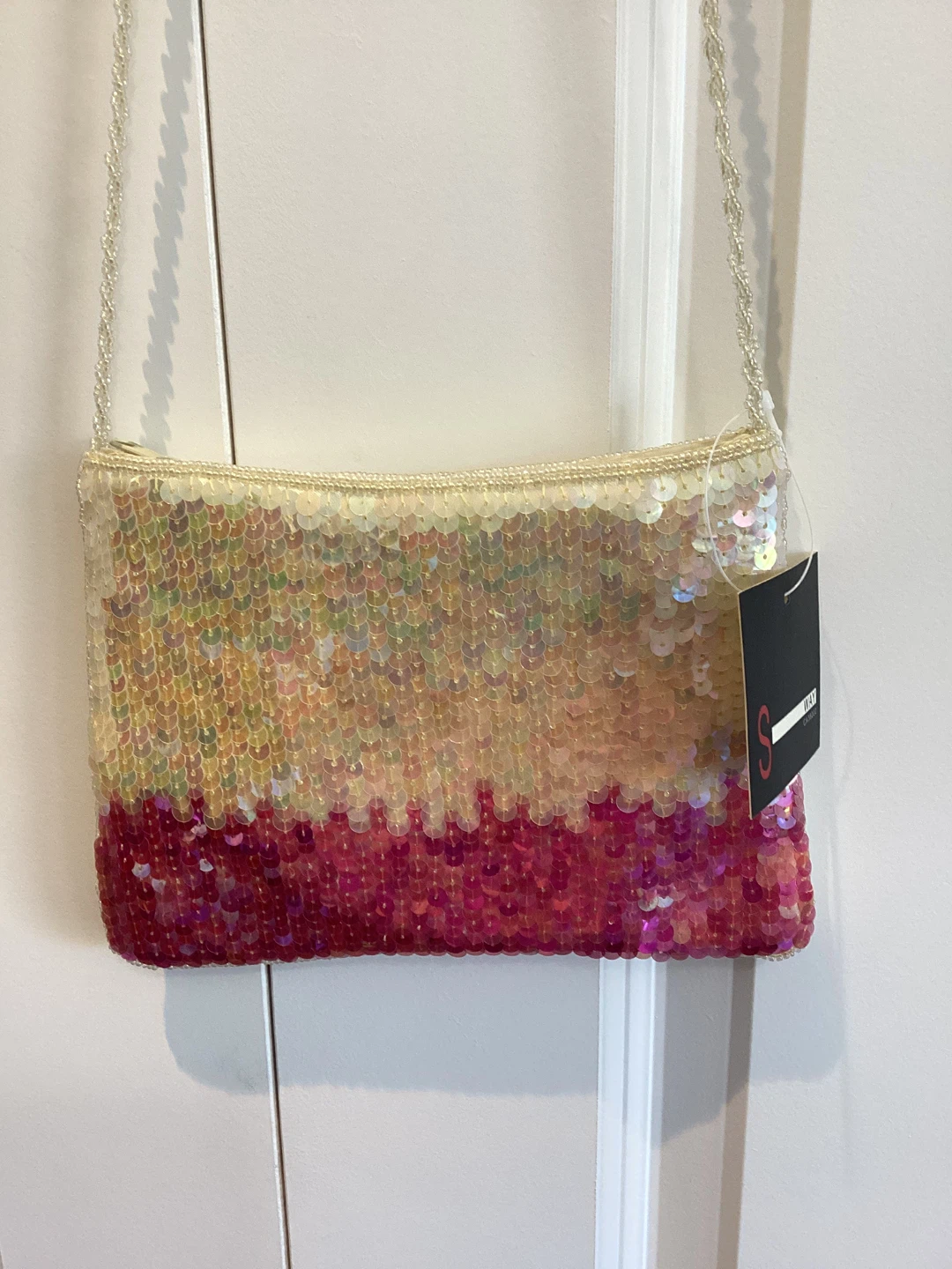 SEQUIN DECORATED SHOULDER BAG